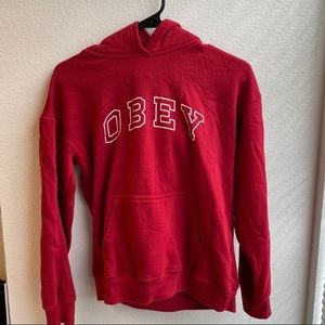 Red OBEY hoodie